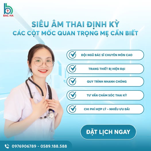 SIÊU ÂM THAI ĐỊNH KỲ - CÁC CỘT MỐC QUAN TRỌNG MẸ CẦN BIẾT 
